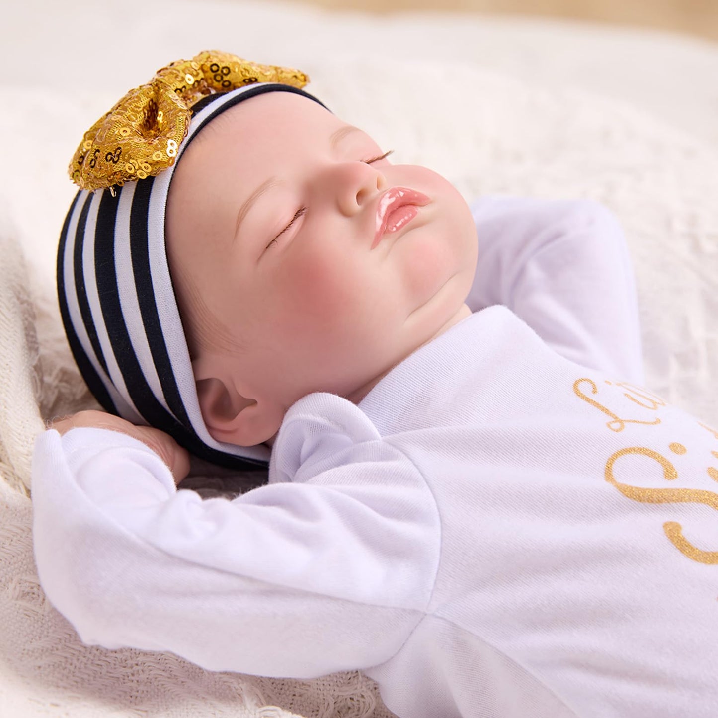 Reborn Baby Dolls -18 Inch Cute Soft Vinyl Realistic Baby Doll With Complete Accessories Perfect For Accompany Cuddling,Christma