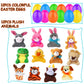 Camirus 12Pcs Easter Eggs Filled With Mini Plush Animal Toys, Cute Stuffed Animals Plush Keychain For Kids Easter Party Favors, Easter Basket Stuffers/Fillers, Egg Hunt