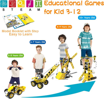 Stem Toys For 5 6 7 8 9+ Year Old Building Block Kit Stem Activities Projects Boy Toys Age 4-8 5-7 6-8 8-10 Creative Set Educati