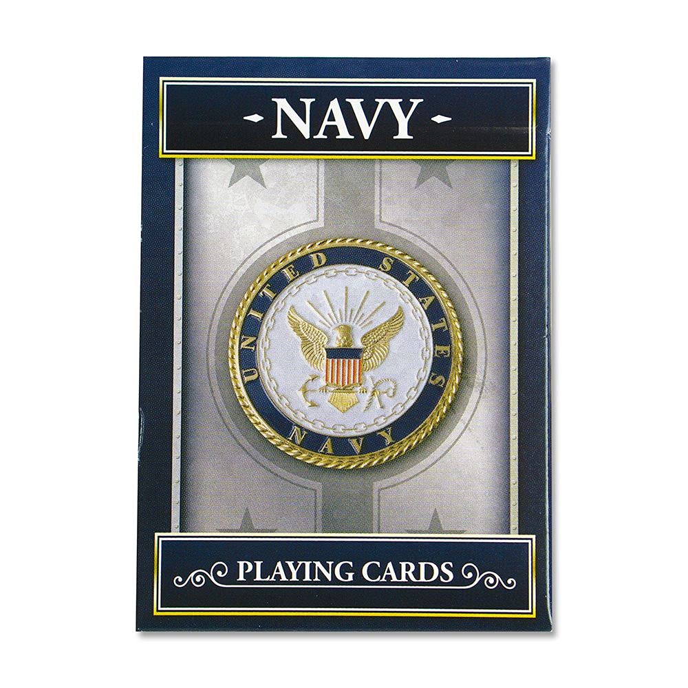 Springbok United States Navy Playing Cards - Officially Licensed 52 Card Deck - Multicolored - Made in USA - Model 91-73084