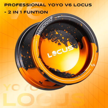 Magicyoyo V6 Locus Responsive Yoyo For Kids Beginner, Professional Metal Yoyo For Adults/Advanced, Dual Purpose Tricks Yo-Yo With Replacement Unresponsive Yoyo Bearing+12 Yo Yo Strings+Remover Kit+Bag