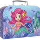 Tea Set For Little Girls Pretend Play Tin Tea Party Set Mermaid For Kids With Carrying Case (15 Pcs)