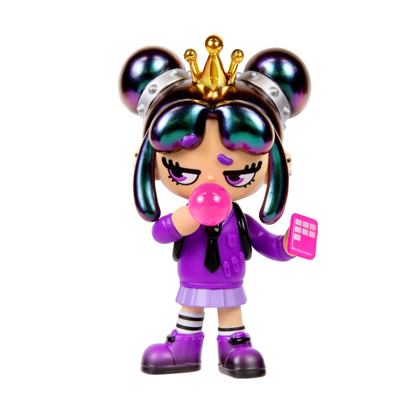 Xox Kweenie Fearless Kweens Series Premium Figurine And Display Case, 4 Inch/Approx 10Cm Tall Collectible Art-Toy, 3 Pack, Every