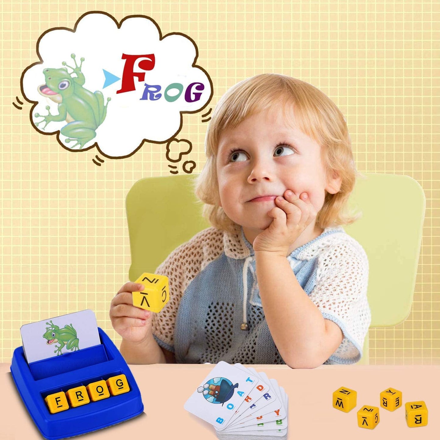 Matching Letter Spelling Games For Kids - Educational Learning Toys For 4 5 6 Year Old Boys Girls Gifts