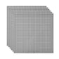 Lekebaby Classic Baseplates Building Base Plates For Building Bricks 100% Compatible With Major Brands-Baseplate 10' X 10', Pack Of 6, Grey