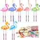 Fennoral 12 Pack Wind Chime Kit For Kids Make Your Own Flamingos Wind Chime Wooden Arts And Crafts For Girls Boys Ornaments Diy