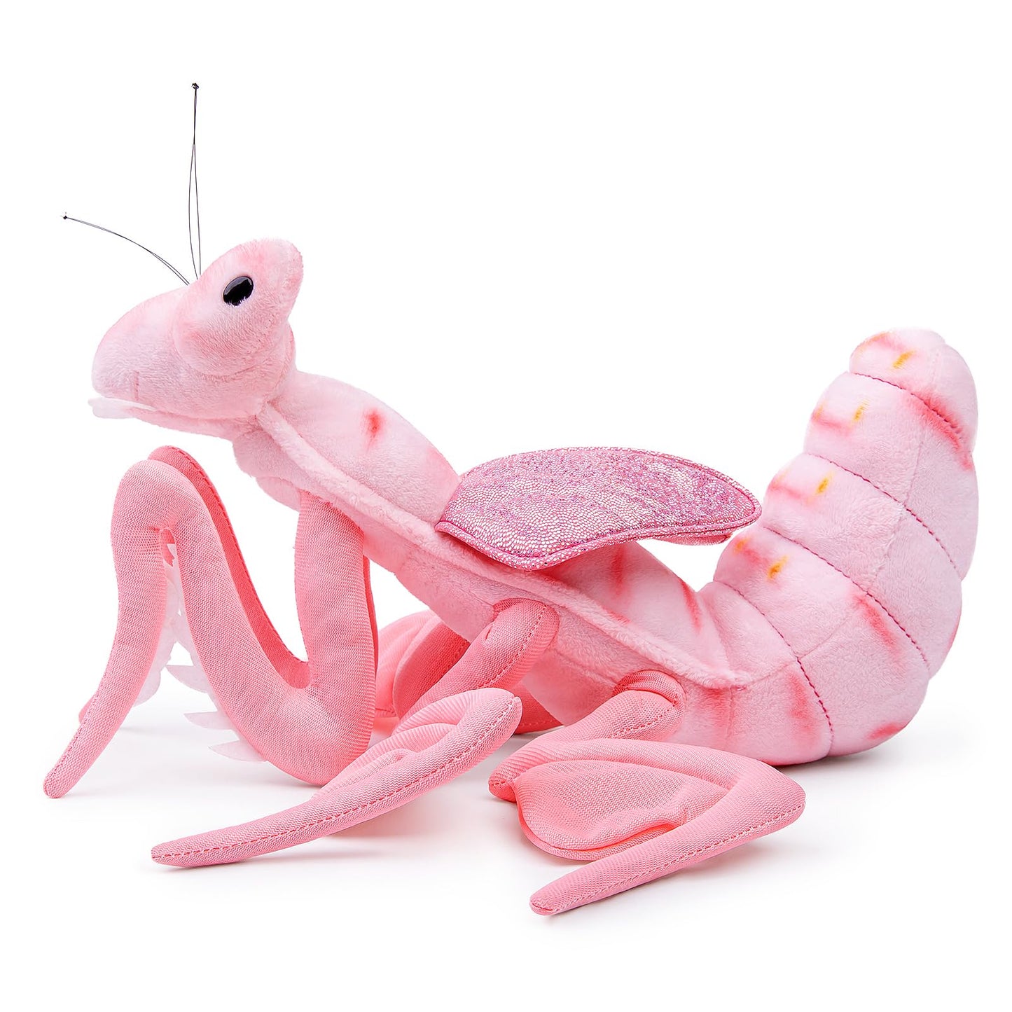 Zhongxin Made Simulation Pink Mantis Plush Toy - 12' Soft Realistic Pink Praying Orchid Mantis Stuffed Animals, Cute Pink Insect Toys Real Plushie Toy, Unique Plush Gift Collection For Kids