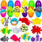 Tedyle 12 Pack Easter Eggs Filled With Mini Plush Animals Stuffed Toy, Prefilled With Stuffed Animals For Kids Easter Basket Stu