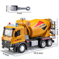 TAKGUD 11.5 Cement Mixer Toy Truck with Sounds & Lights, Friction Powered Construction Vehicle for Kids, Yellow Birthday Gift