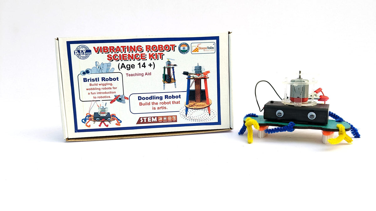 Stepstodo Make Your Own Bristlebot | Vibrating Robot Science Kit
