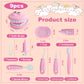 9-Piece Dental Pretend Play Set, Educational Dentist Play Kit With Teeth Model, Toothbrush, Dental Mirror, Syringe, Toothpaste,