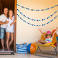 3 Pieces Shark Pompom Ball Garland Ocean Theme Banner Decoration Blue Felt Ball Hanging for Birthday Wedding Beach Sea Themed Pa