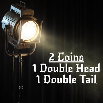 Teds Sterling Magic Genuine US Double Sided Quarter Coins with Instructions for Magic Tricks (2 Coins, 1 Double Heads and 1 Dou