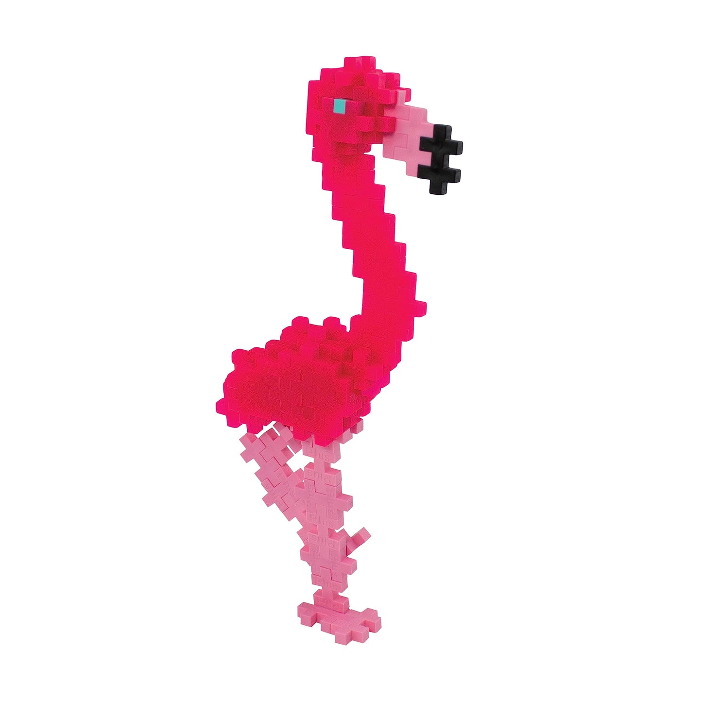 Plus Plus 3D Animal Figurine Building Block Set, 70 Mini Interlocking Puzzle Pieces, Fun Stem Toys For Kids - Flamingo Mini Maker Tube