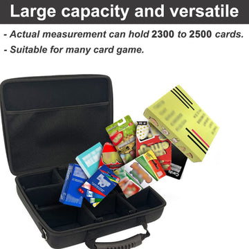 Lumus&Solem Extra Large Game Card Case for 2300-2500+ Cards, Suitable for The Expansion of C.A.H Game Cards and All Other Card G