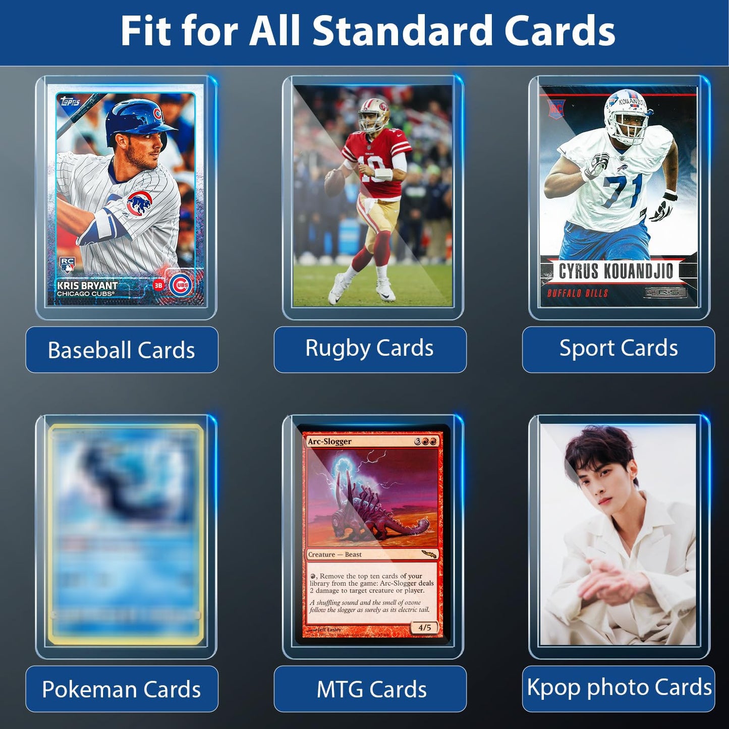 200 Card Sleeves Top Loaders for Cards  enhanced Toploaders  3x4 Baseball Card Protectors Hard Plastic  Hard Cards Sleeve  Sports Trading Holder (100 Toploaders + 100 Penny Sleeves)