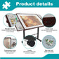 RAGOZONERY Jigsaw Puzzle Table, Adjustable Height, 1500 Pieces, Wood, 34x26in, Coffee Color, with Cover and 4 Drawers