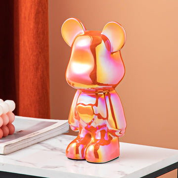 Yundu Ceramic Piggy Bank For Kids And Adults - Coin Bank For Girls And Boys - Orange Love Bear Decoration - Modern D  Cor, Hypeb