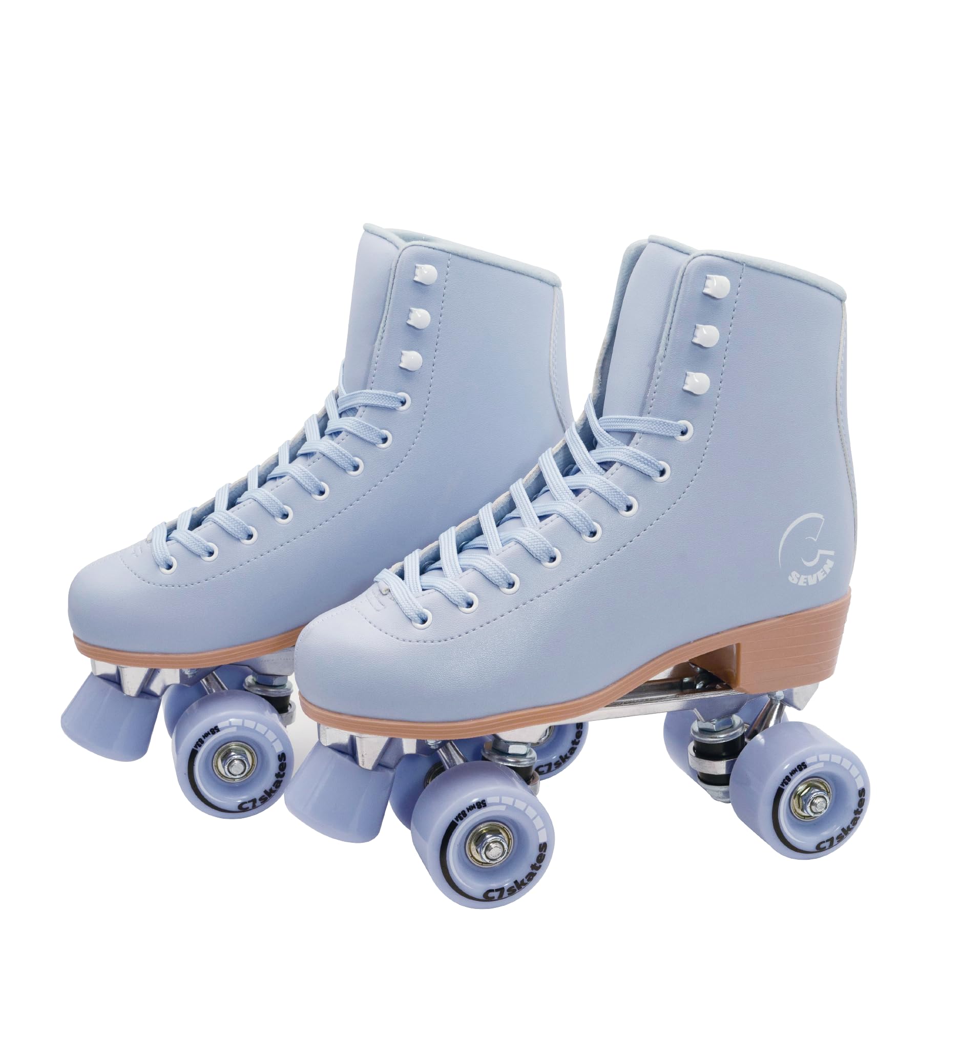 C SEVEN C7skates Cute Roller Skates for Girls and Adults (Bleu Brume, Womens 6 / Youth 5 / Mens 5)