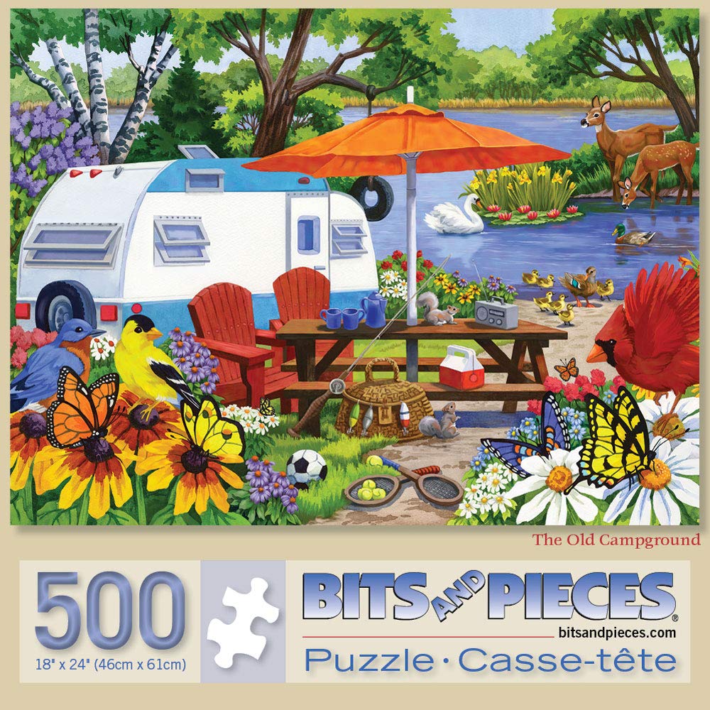Bits And Pieces – Value Set Of Three 500 Piece Jigsaw Puzzles For Adults – Colorful Flowers Farm And Animal Jigsaw Puzzles By Artist Nancy Wernersbach, Completed Puzzle Size: 18' X 24'