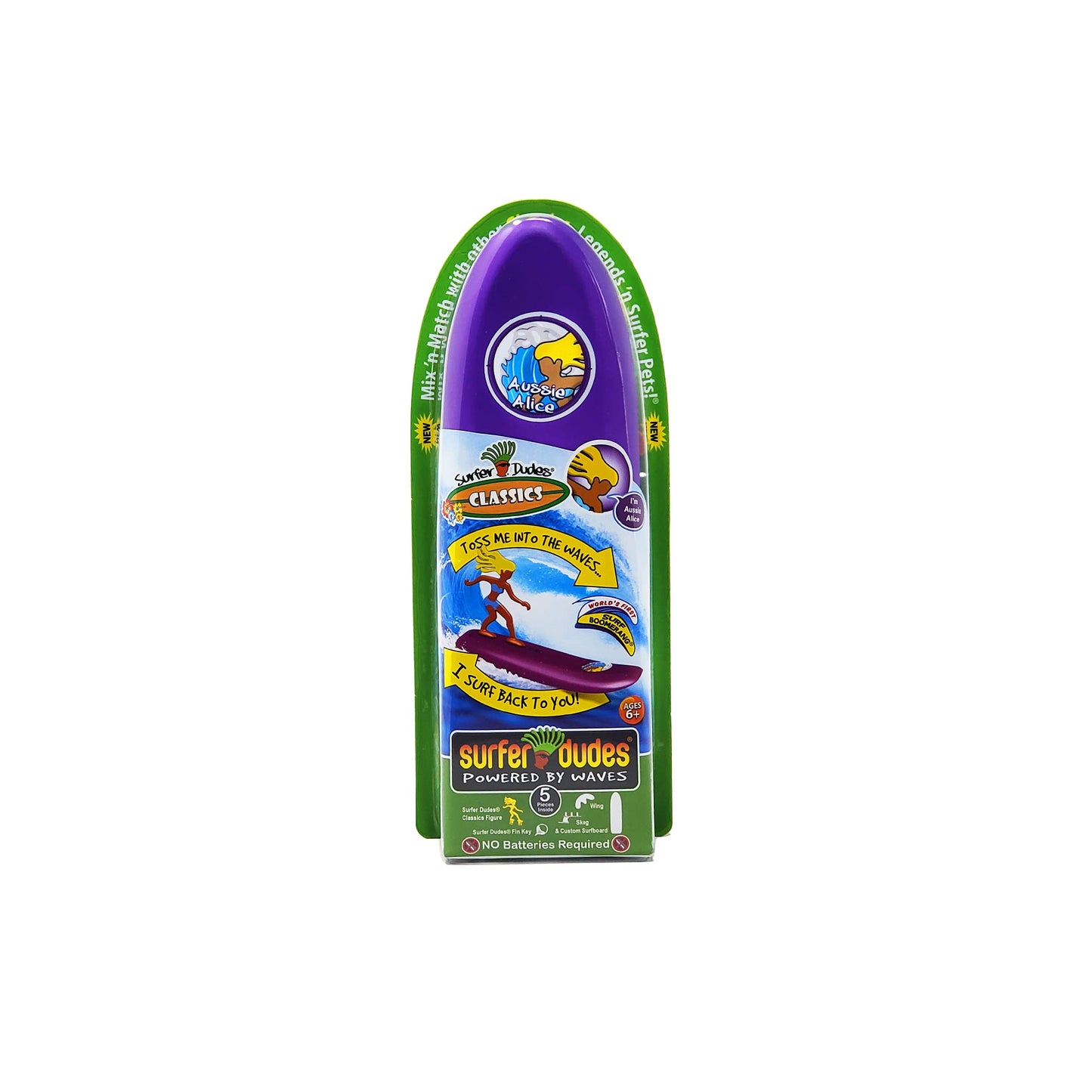 Surfer Dudes Classics Wave Powered Mini-Surfer and Surfboard Beach Toy - Aussie Alice