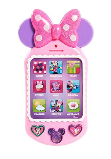 MINNIE MOUSE Bow-Tique Pretend Play Cell Phone with Lights & Sounds, Multicolor Kids Toy for Ages 3 and Up - Original Version