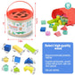 Auryee Wooden Building Blocks Toys 60 Pcs Toddler Stacking Toys Pre-School Learning Educational Toy For Kids | Baby | Boys | Girls Age 3 4 5 6 7 8 Year Old