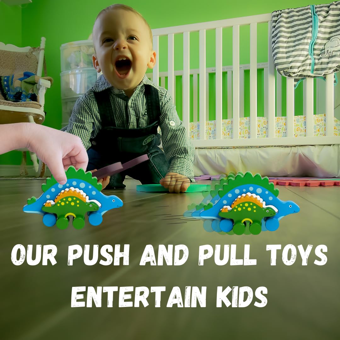 Jack Rabbit Creations Stegosaurus Mommy & Baby Push, Toy