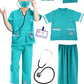 6 Pcs Kids Animal Doctor Costume Set Veterinary Dress Up Clothing For Kids Career Day Halloween Birthday Role Cosplay