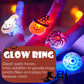 Halloween Light Up Rings 50Pcs Halloween Party Favors Light Up Toys luminous Flash Finger LED Rings Blinking Jelly Rubber Rings
