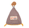 Thanksgiving 13 Inch Teething Blanket, Silicone Turkey Leg Teether With Soft Security Blanket For Baby (Brown Stripe, Gobble, Gobble)