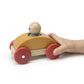 3 Piece Tegu Magnetic Racer Building Block Set, Orange