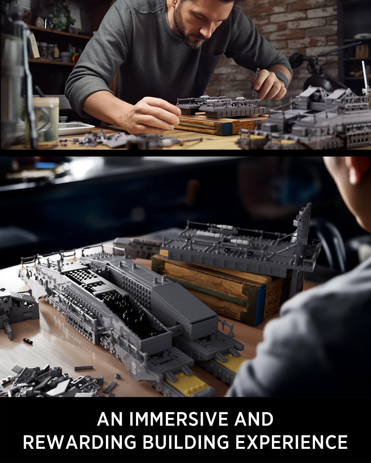 Nifeliz WW2 Classic Building Set, 2,355 PCS Military Model, Gray, NF10240, Ideal Gift for Military Enthusiasts