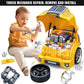 MUGEYMYD Large Truck Engine Toy for Kids 3-5, Take Apart Motor Vehicle Pretend Play Car with Light and Sound, Kids Mechanic Work