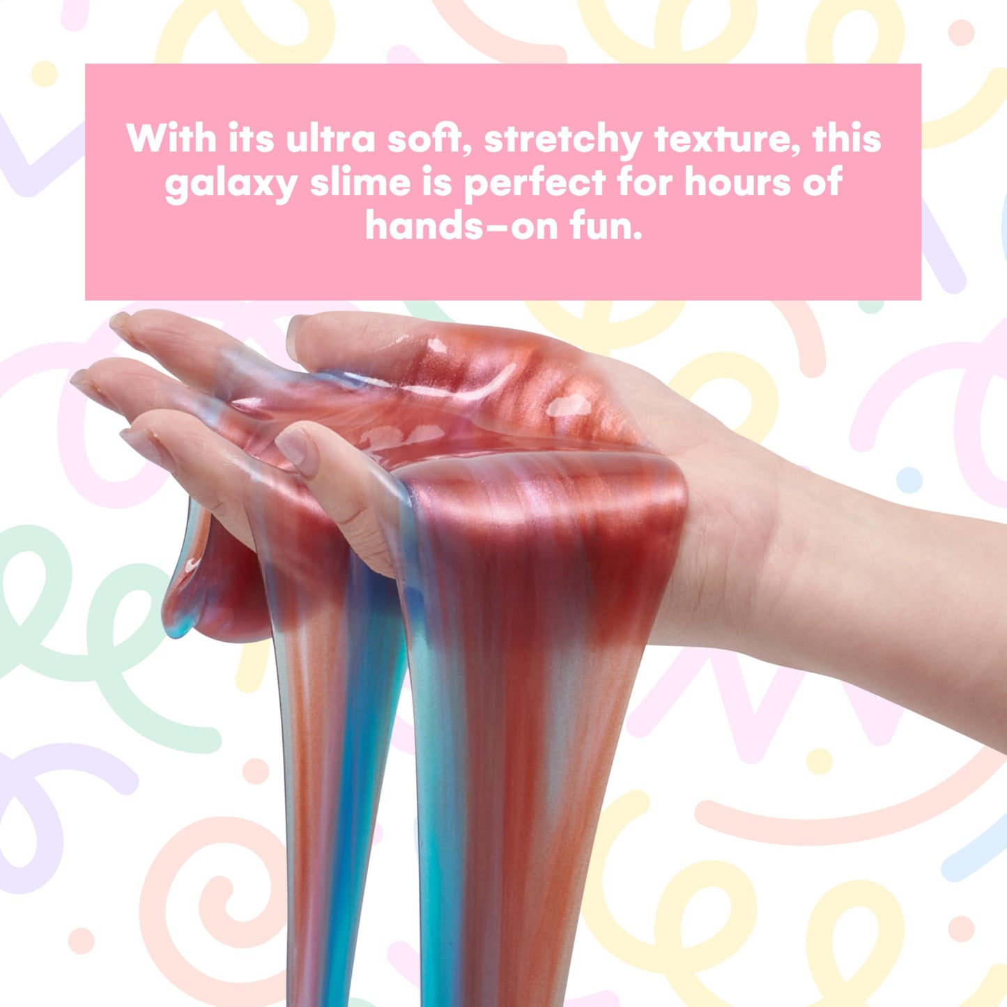 Galaxy Slime Set of 3, Large Multicolor Slime in Blue, Red, Purple with Screwable Lid, Non-Toxic Sensory Play, Perfect Galaxy Pa