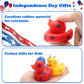4th of July Rubber Ducks for Jeeps Ducking 24PCS Bulk Fourth of July Party Favors for Kids Bath Toys Pool Floater Patriotic Blue White Red Ducks Independence Day Gifts Boys Girls Baby Showers Favors