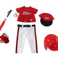 American Fashion World Red Baseball Uniform for 18-Inch Dolls | Premium Quality & Trendy Design | Includes Accessories