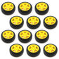 T Tulead Toy Tire Wheels Plastic Wheels Robot Parts 2.6-Inch Diameter Gear Wheel Pack of 12