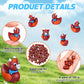 Suzile 50 Pcs Mini Resin Highland Cow Duck Tiny Resin Animals Figures Small Little Highland Cow Ducks Miniature Gift Decor For G