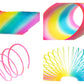 Vinciph 4.2 Inch Giant Sequin Color Rainbow Coil Spring Toy,Classic Magic Spring Decompression Toys,Stair Toys For Children