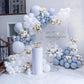 PartyWoo Balloons 12 Inch Rubber Dusty Blue 100 pcs for Birthday Baby Shower Decorations