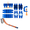 TechConnext Ultimate Monster Truck Track Ramp Add-On, Small, Blue, Plastic - Compatible with Hot Wheels & Monster Jam Trucks