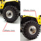 Txxrcss RC 2.2 Beadlock Wheels Adjustable 2 Offsets Rims Hub Aluminum Upgrades for 1/10 Crawle Car Wheel and Tires Remote Contro