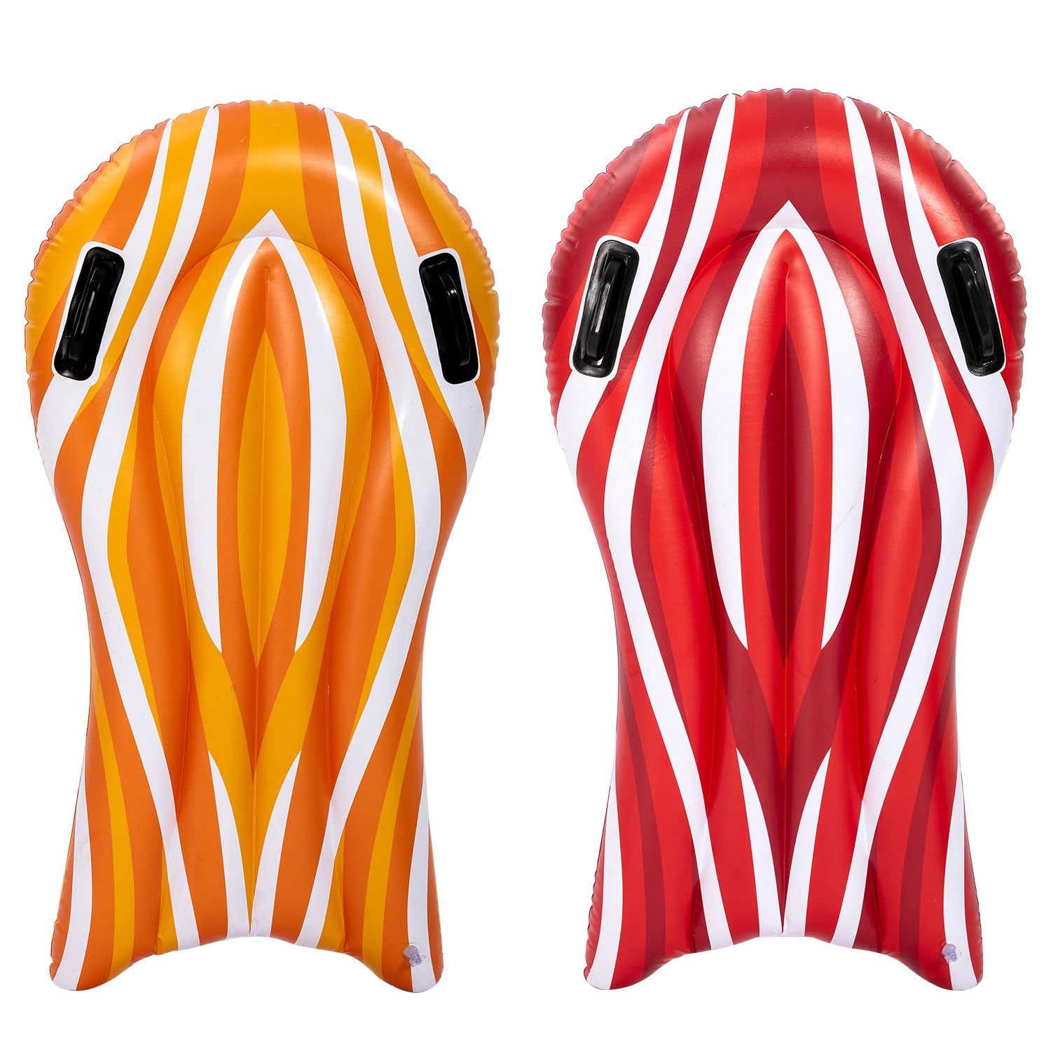 Sloosh 2 Pack Inflatable Body Boards For Water Slides, Surfing Board Pool Floats, Swimming Pool Floating Boards Learn To Swim, S