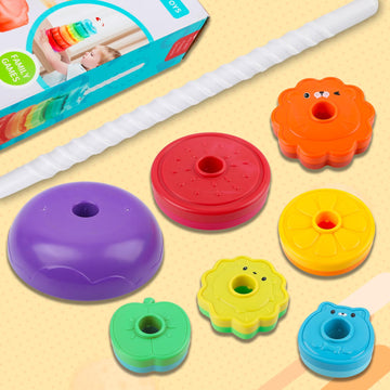 Lbaibb Spinning Stacking Toys,Spin Toys For Toddlers 1-3,Montessori Toys For 1 Year Old,Rainbow Spin Tower,Autism Sensory Learning Toy,Suitable For Gifts For Boys And Girls
