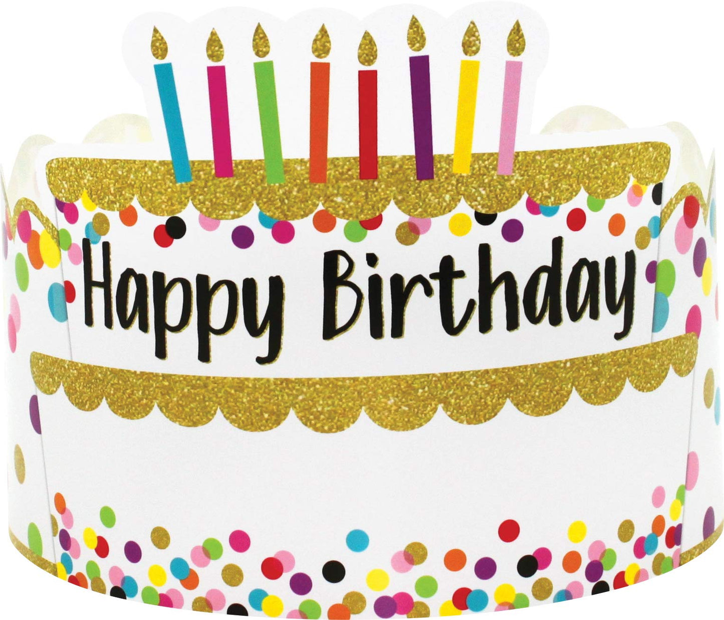 Teacher Created Resources Confetti Happy Birthday Crowns, Pack of 30
