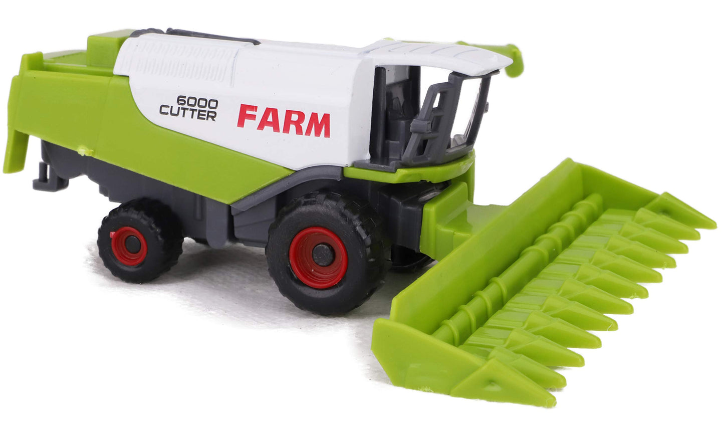 Toyland Set Of 5 Green Die Cast Metal Farm Machinery Toys - Approx 4.5Cm Each - Includes Tractors,Combine Harvesters & More!