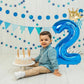 2 Number Balloon Purple 40 Inch Big Foil Crown Helium 2Nd Balloons For 2 Year Old Boy Girl Birthday Party Decorations Wedding An