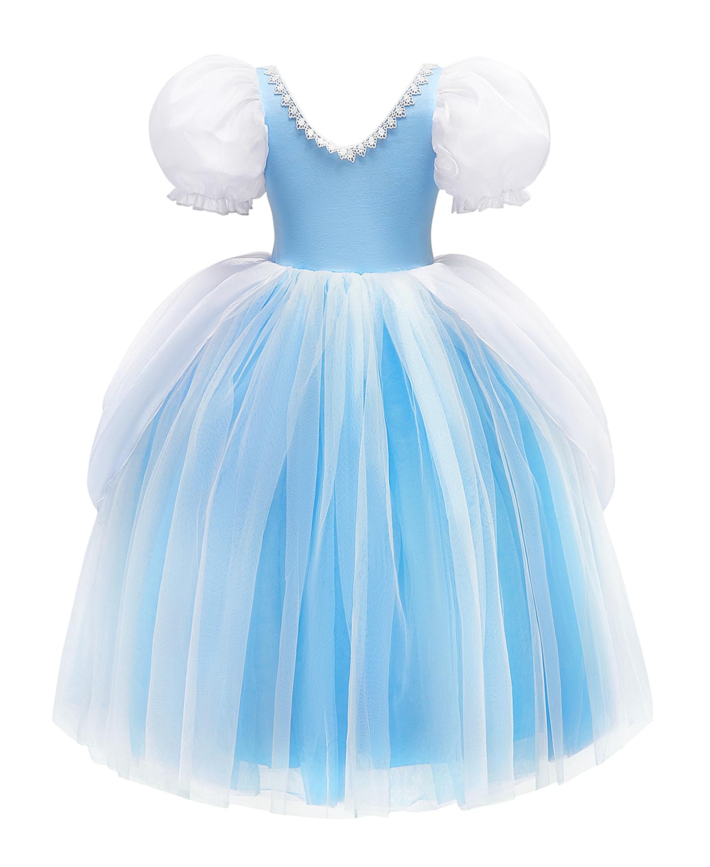 Cinderella Costume For Girls Blue Princess Dress For Girl Toddler Halloween Party Cosplay Costume Toddler Puffy Sleeve