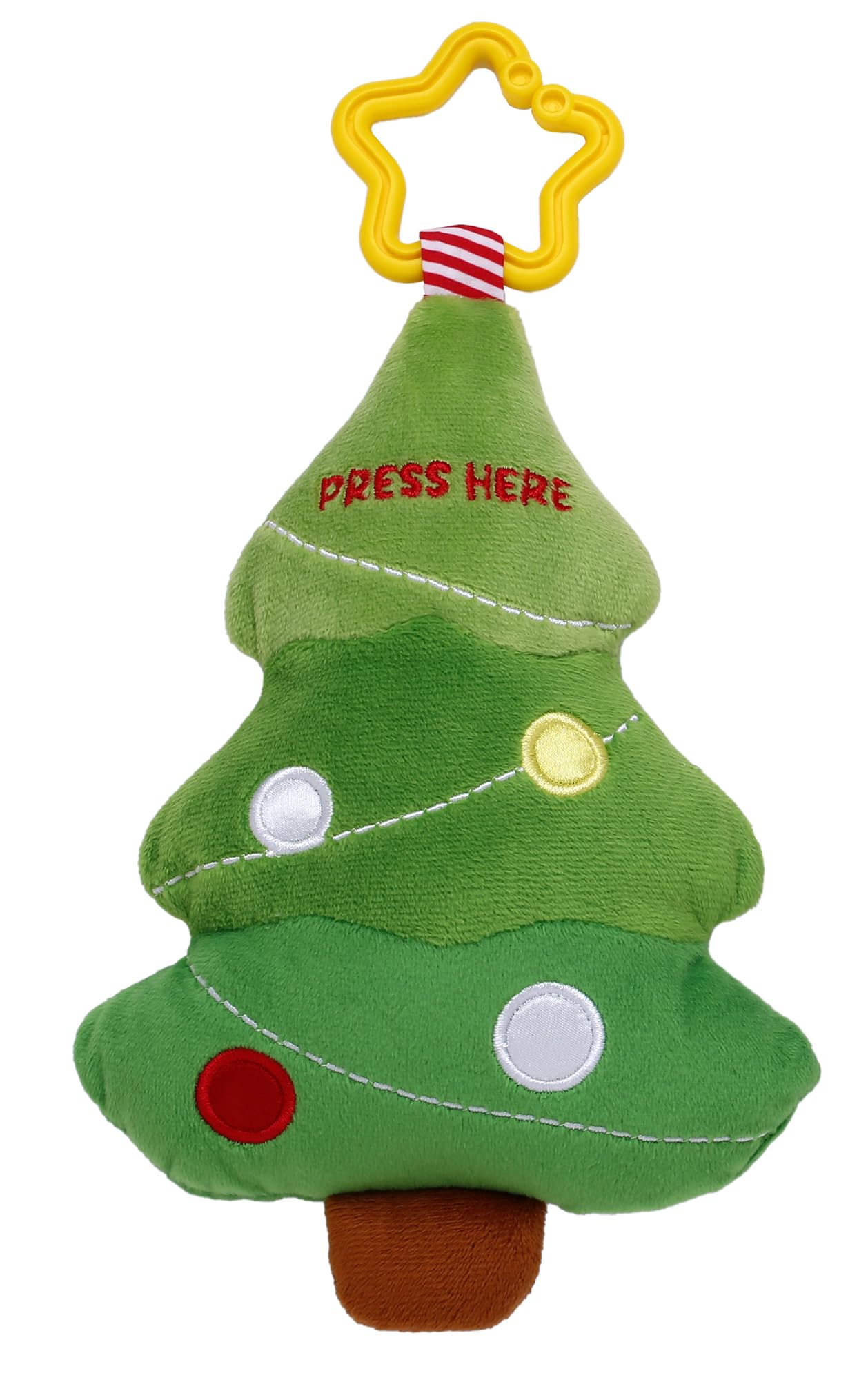 Baby Starters Magic Years 8 Inch Musical Light Up Plush Toy With Travel Hook, Christmas Tree, Green